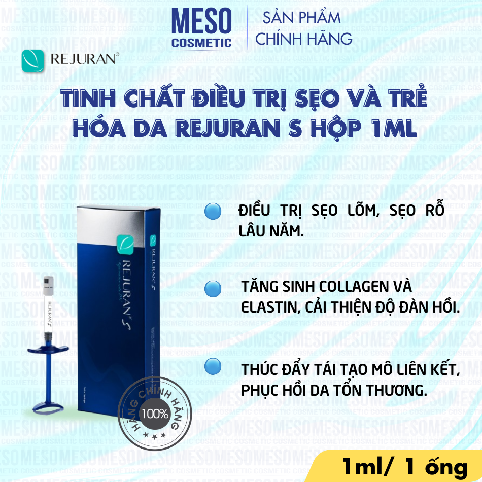 Tinh chất điều trị sẹo và trẻ hóa da REJURAN S hộp 1ml